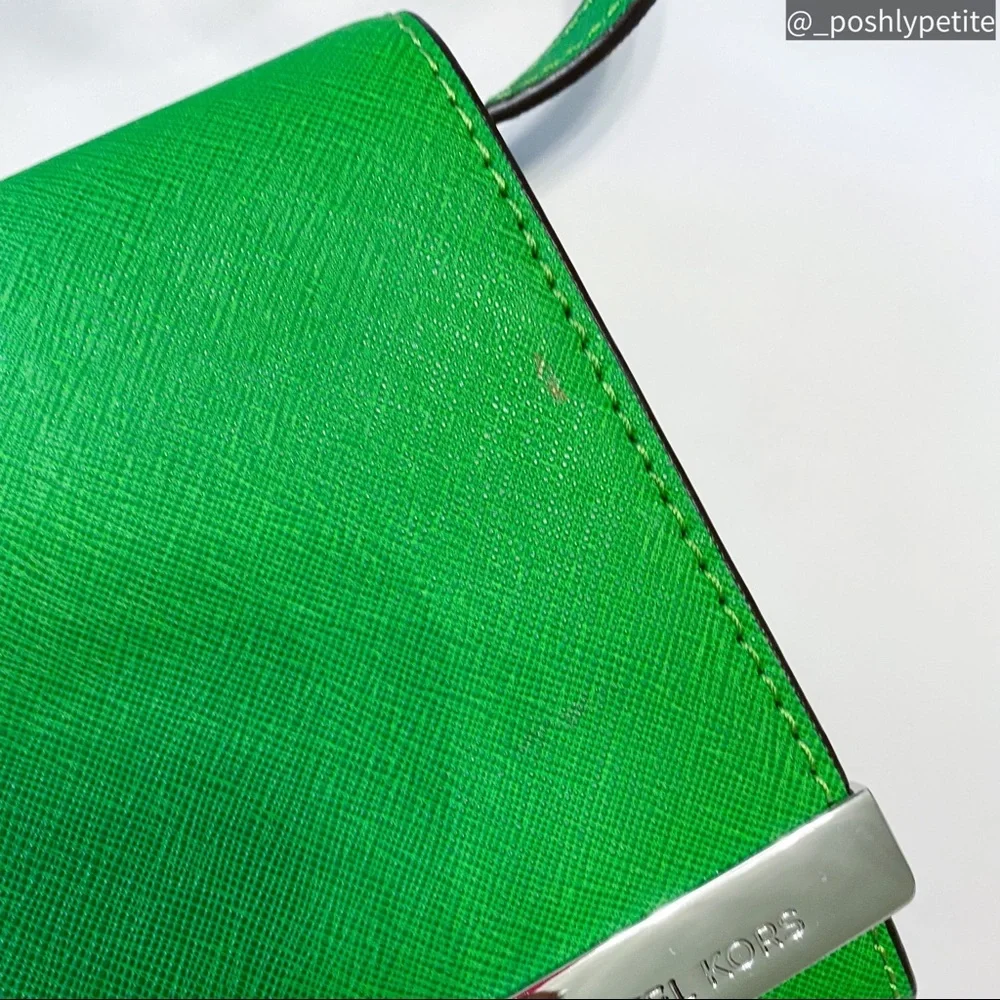 NWT Michael Kors green wallet clutch shoulder bag - Picture 8 of 13
